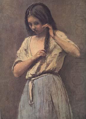 Jeune fille a sa toilette (mk11), Jean Baptiste Camille  Corot